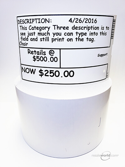 Furniture Tags, 3" x 5", 500 count