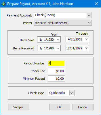 payout-screen Consignor Payout Screen