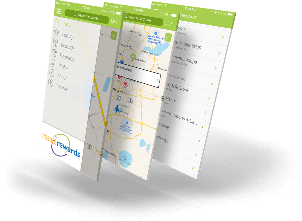 Resale Rewards Mobile App Screenshots