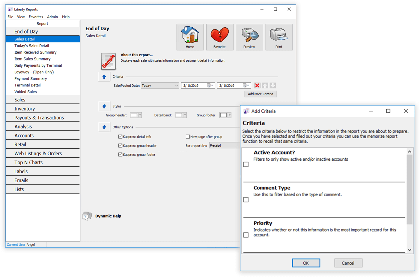 Liberty Reports Criteria