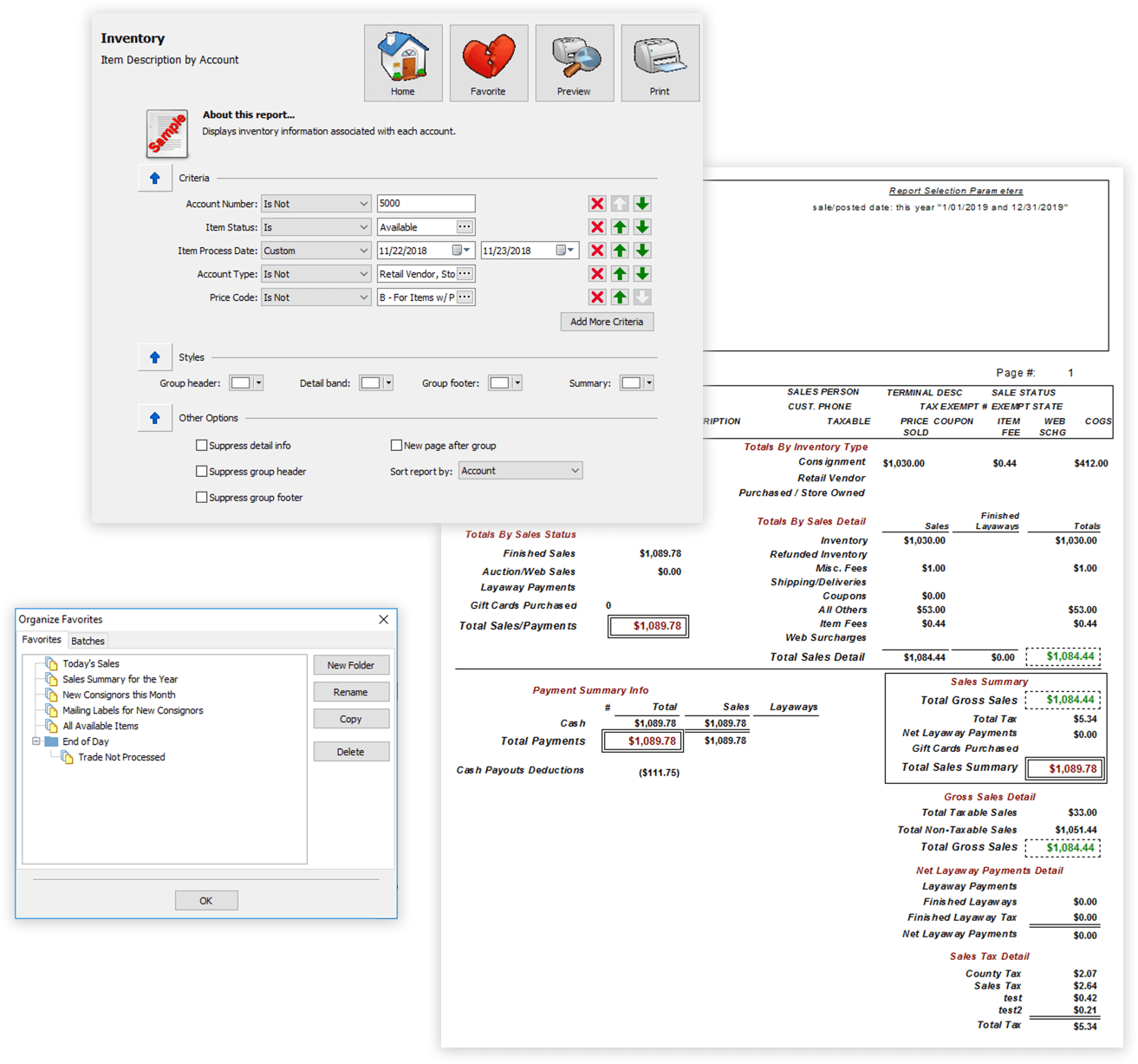 Reports Preview