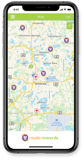 Resale Rewards app map